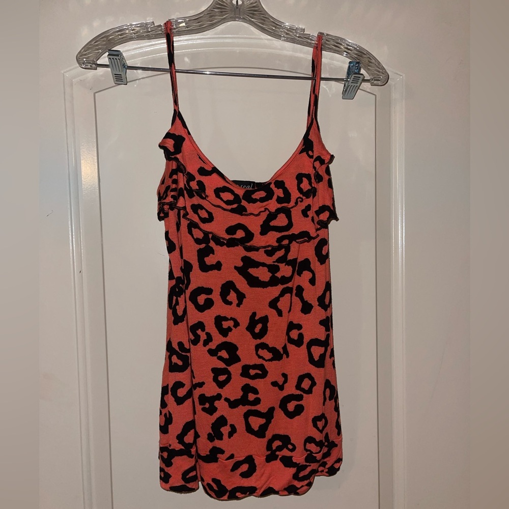 Orange Leopard Print Tank